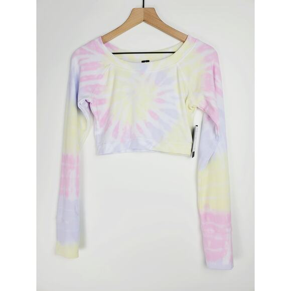NWT ARX LAB Tie Dye Ribbed Knit Crop Top - Large - Picture 3 of 9